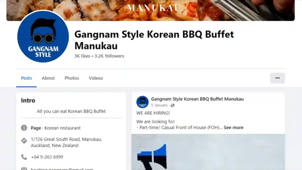 Gangnam Style Korean BBQ Buffet Manukau Restaurant