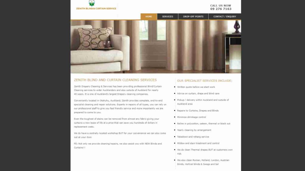 Zenith Curtain Cleaning Services